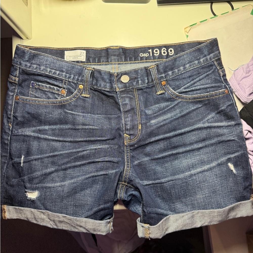 GAP Women's Dark Blue Jean Shorts
